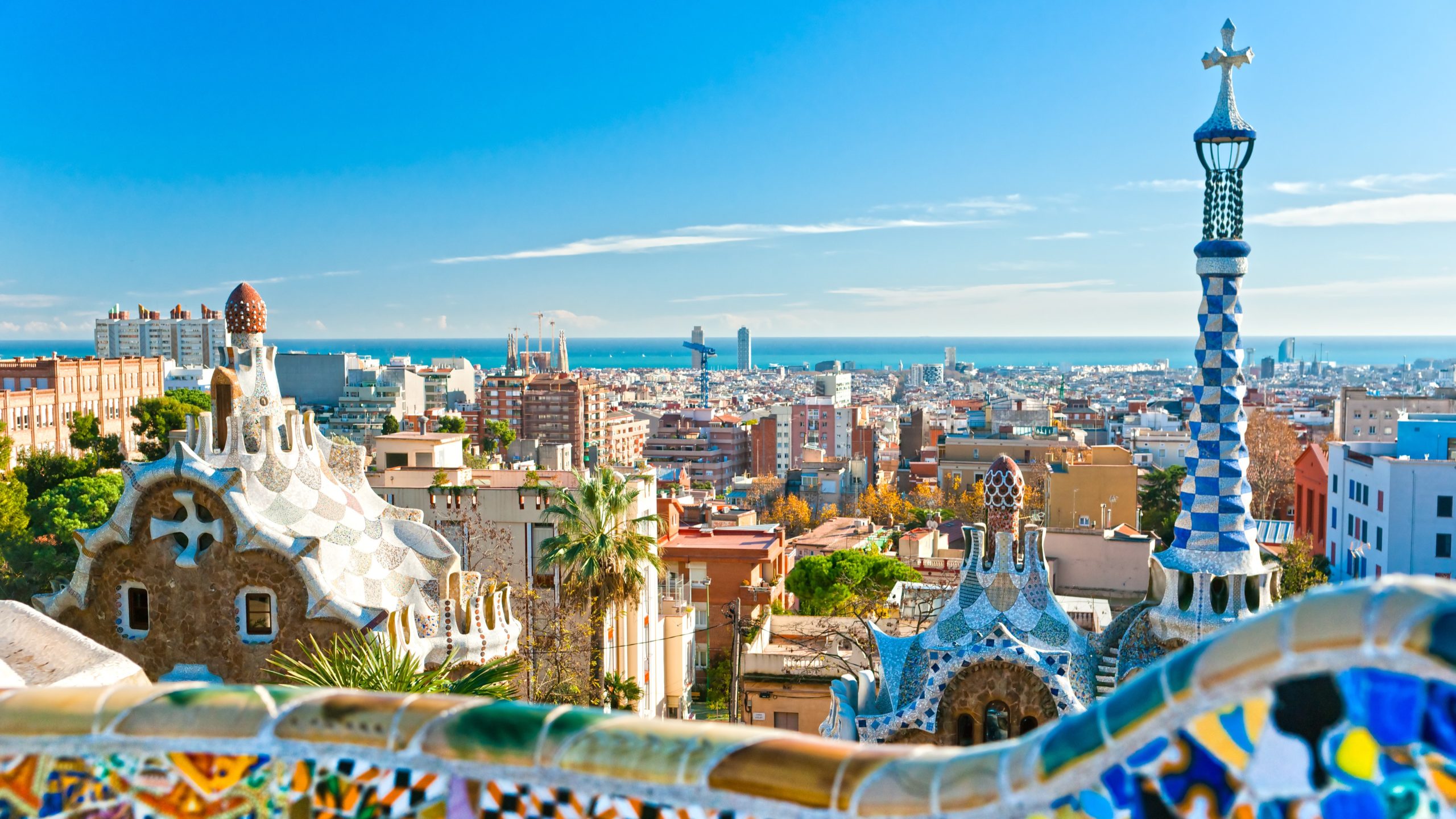 Park Guell in Barcelona, Spain.