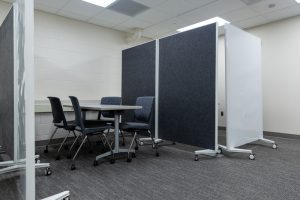 Work stations inside the Broad Behavioral Lab