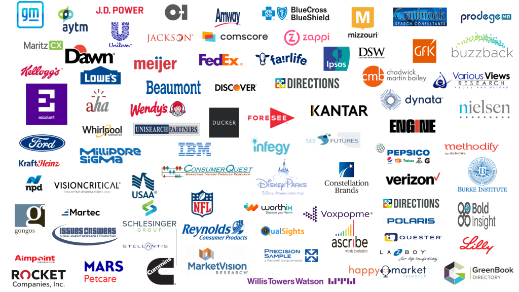 Collage of company logos that Board members are from
