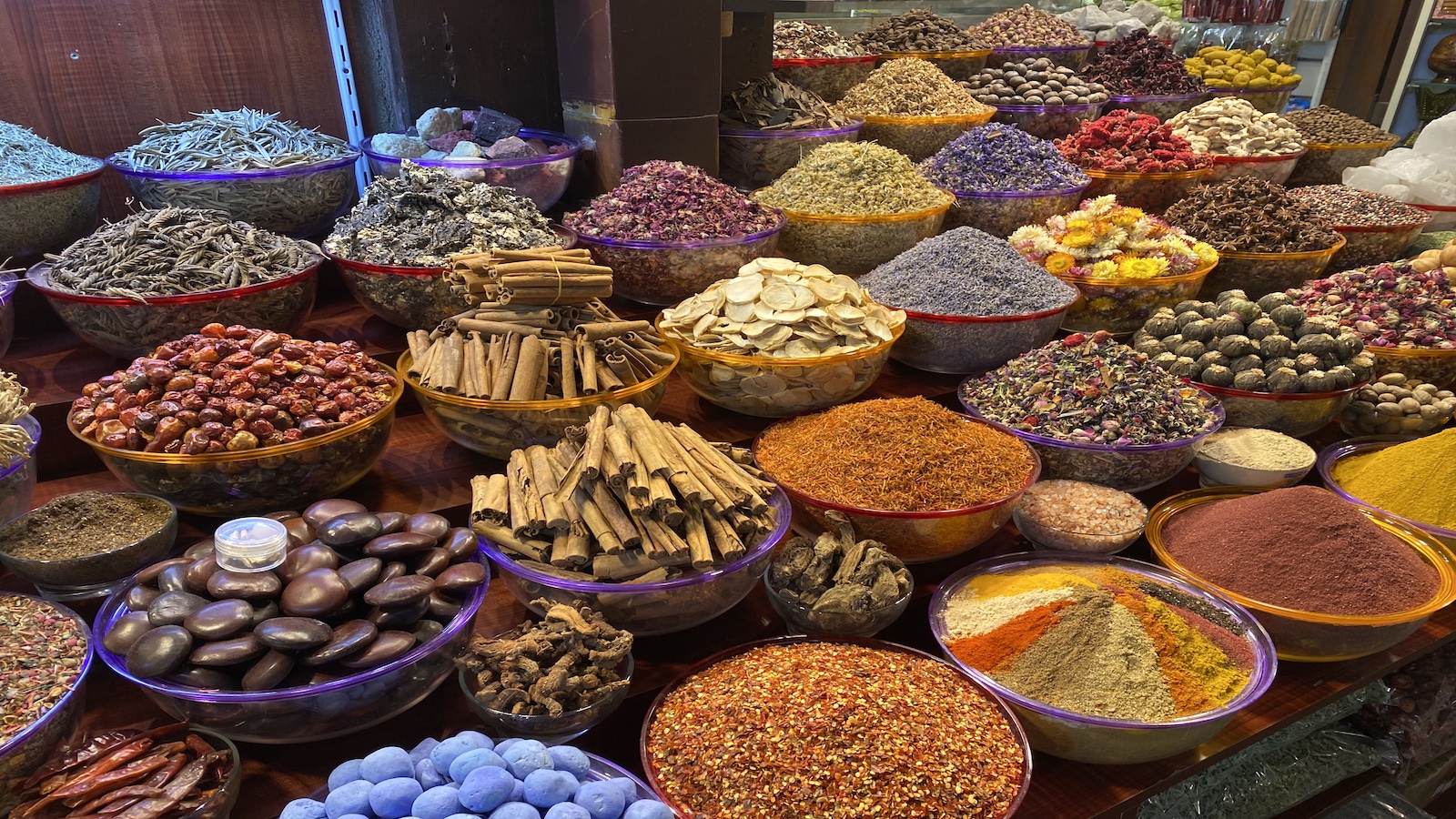 Food from Dubai spice market