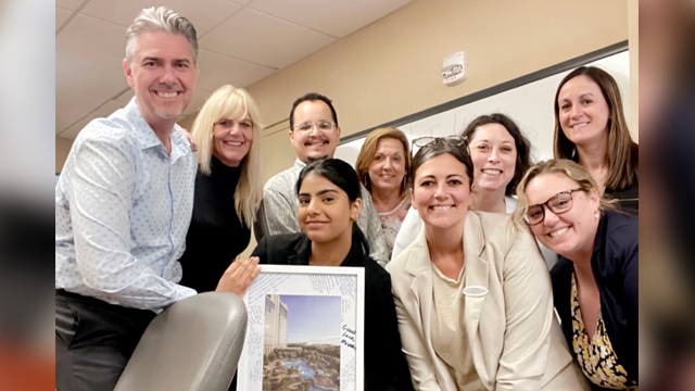 Mishthi Kapoor with the Hyatt Regency Orlando marketing team