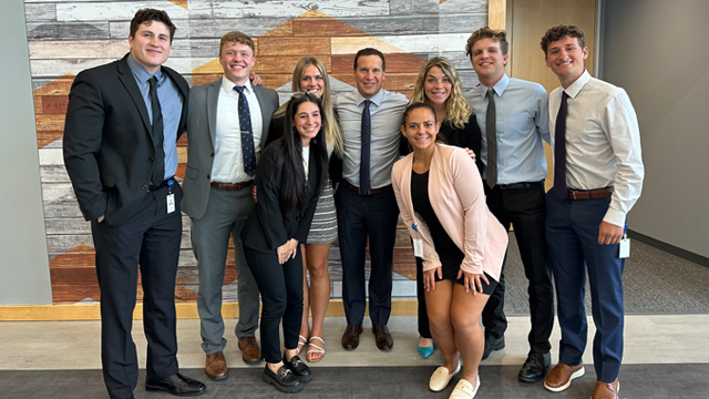 Rachel Bologna with United Wholesale Mortgage CEO Mat Ishbia and other interns