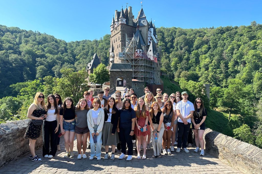 A group of Spartans take a picture while on education abroad in Germany.
