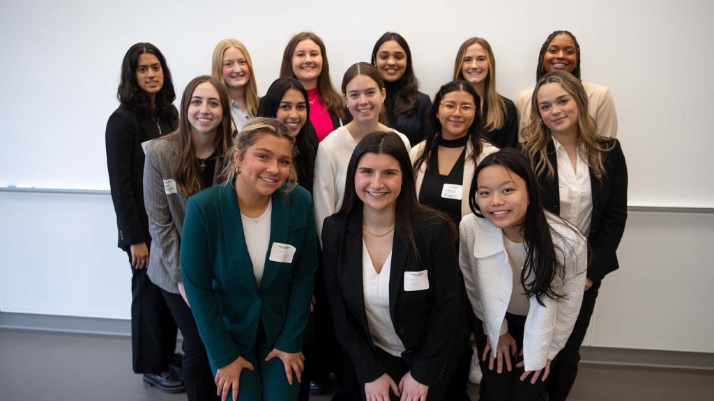 14 Broad Spartan women students who make up the inaugural cohort of Dashney Women's Leadership Accelerator Scholars.