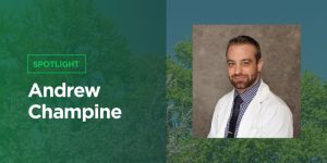 Andrew Champine Student Spotlight Graphic