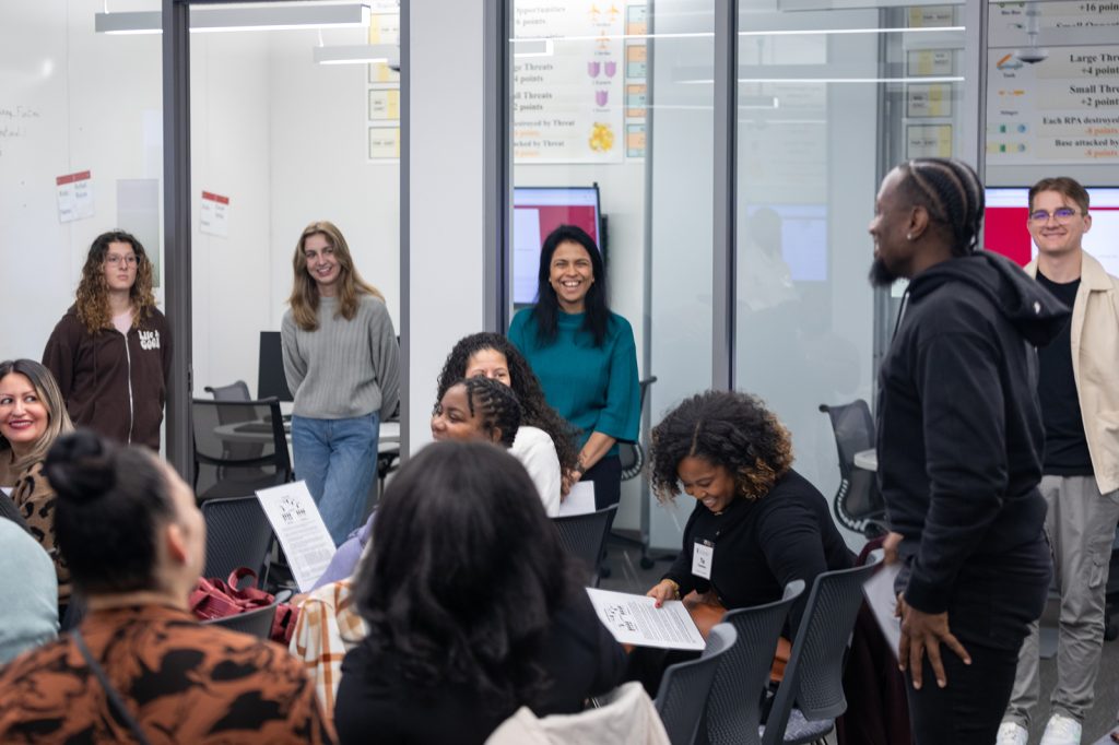 Students doing group work