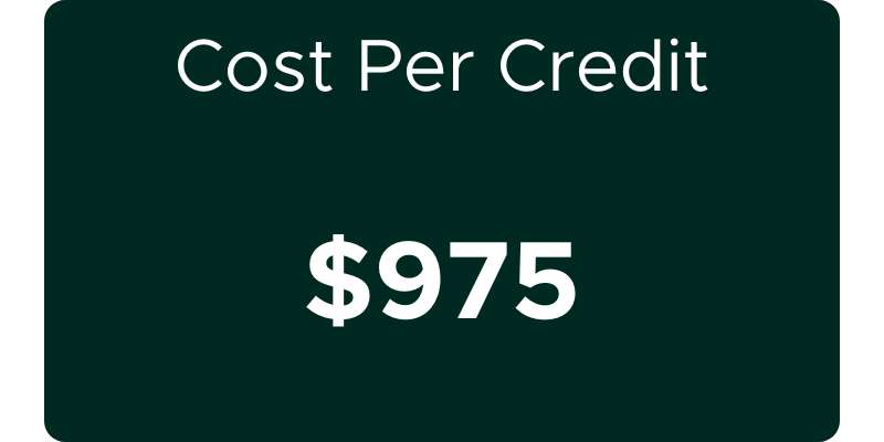 Master's in Financial Planning & Wealth Management Cost Per Credit: $975 Master's in Financial Planning & Wealth Management Cost Per Credit: $975