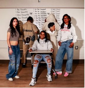Group photo of students in a classroom