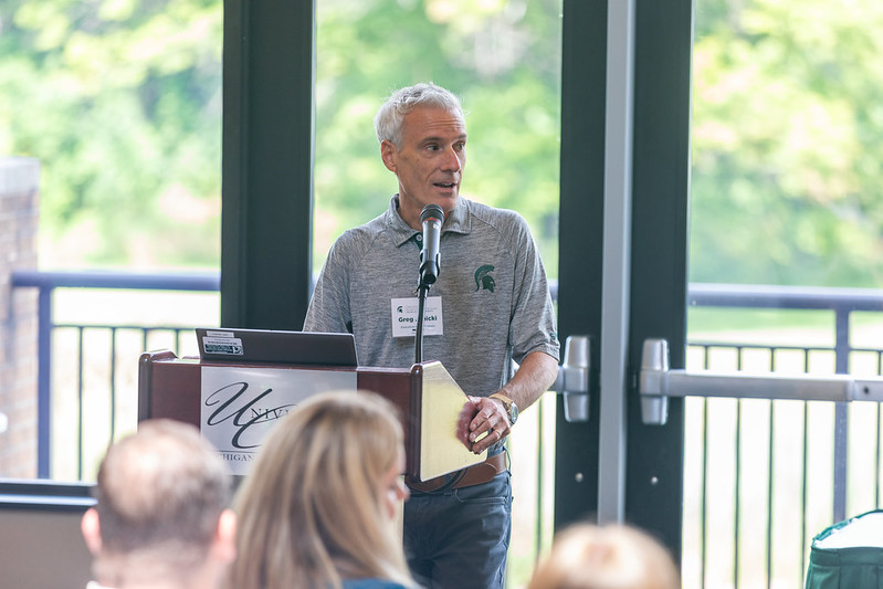 Greg teaching a class.