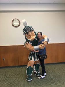 Adhi hugging Sparty