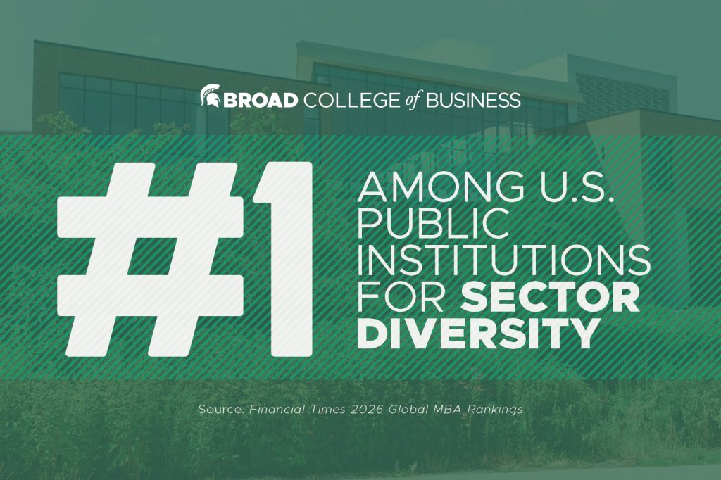 #1 among U.S. public institutions for sector diversity