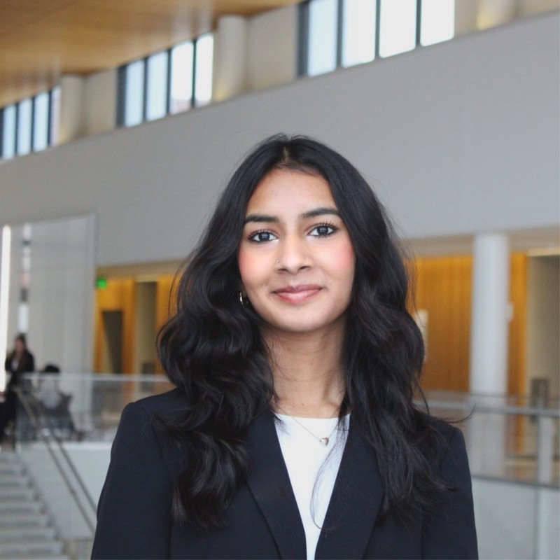 Young woman in a business suit