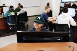 A student in the Logistics and Transportation Management course at MSU.