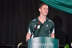 Jamie Carlstedt Speaks to Spartan Alumni