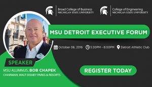 Bob Chapek/Detroit Executive Forum Advertisement.