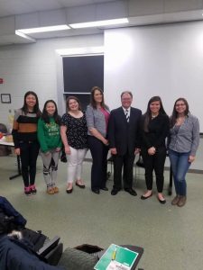 Anne Leighty and Jim Horsch with some of the student attendees