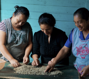 Three women in Guatemala work together.