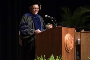 Dean Sanjay Gupta addresses graduates