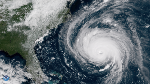 Hurricane Florence approaches the Carolinas Sept. 12. Photo courtesy NOAA Environmental Visualization Laboratory