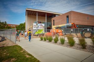 The Business Pavilion construction site. Photo courtesy MSU University Advancement
