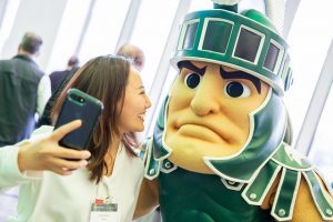Sparty at Detroit Executive Forum