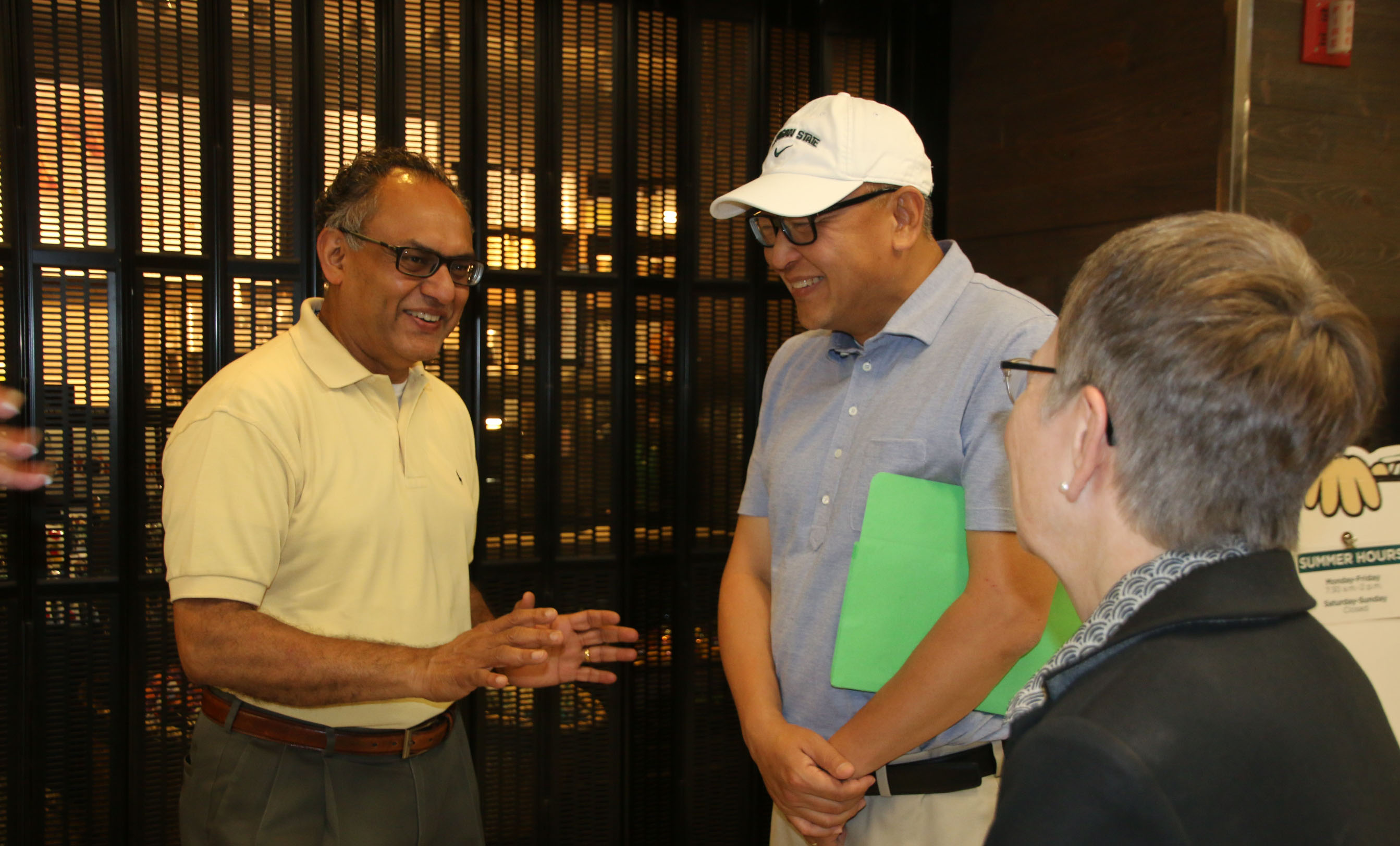 Dean Sanjay Gupta meets with Frank Yang