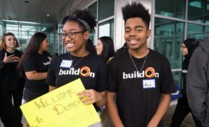 Detroit high school students who serve as buildOn mentors in 2018.