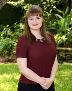 A professional image of hospitality business senior Rachel Powell, pictured outside
